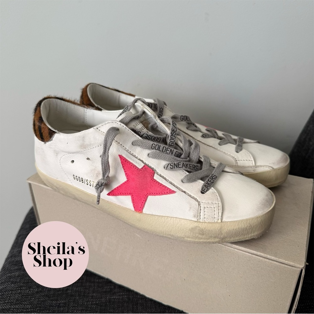 NIB Golden Goose Deluxe Brand GGDB Super-Star Leather Sneakers, Sizes 38 & 39